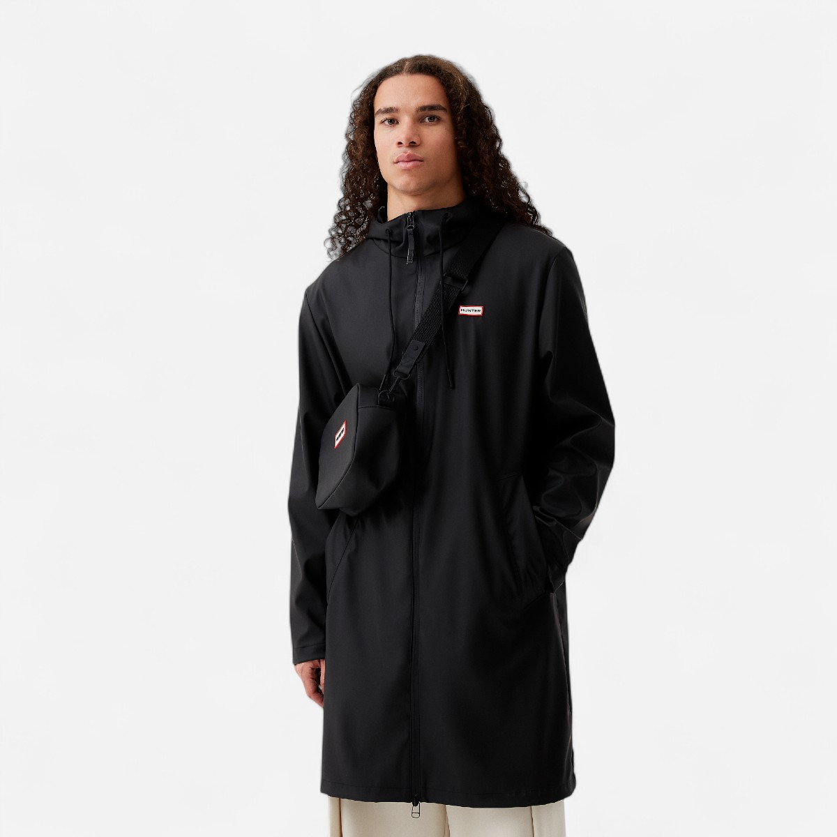 Downpour Andrea Uzun Unisex Siyah Yağmurluk - 4