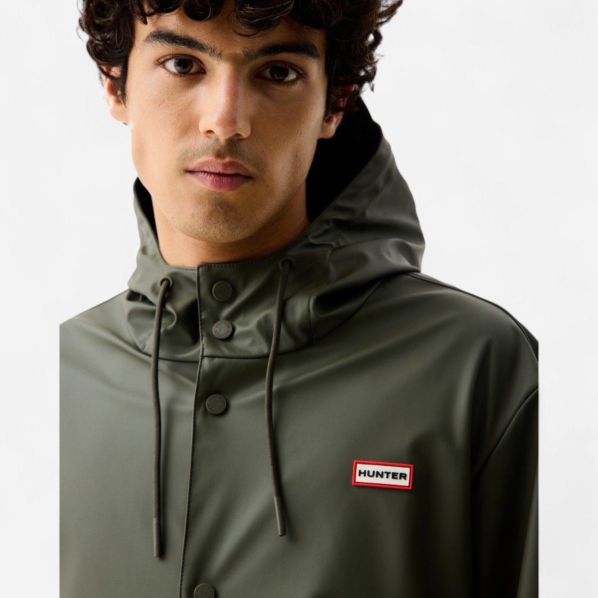 Resim Downpour Jo Kısa Unisex Koyu Haki Yağmurluk