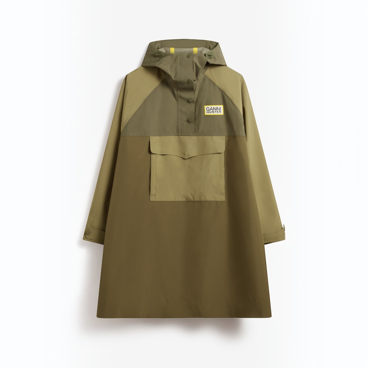 Resim Ganni X Hunter Su Geçirmez Unisex Yeşil Panço