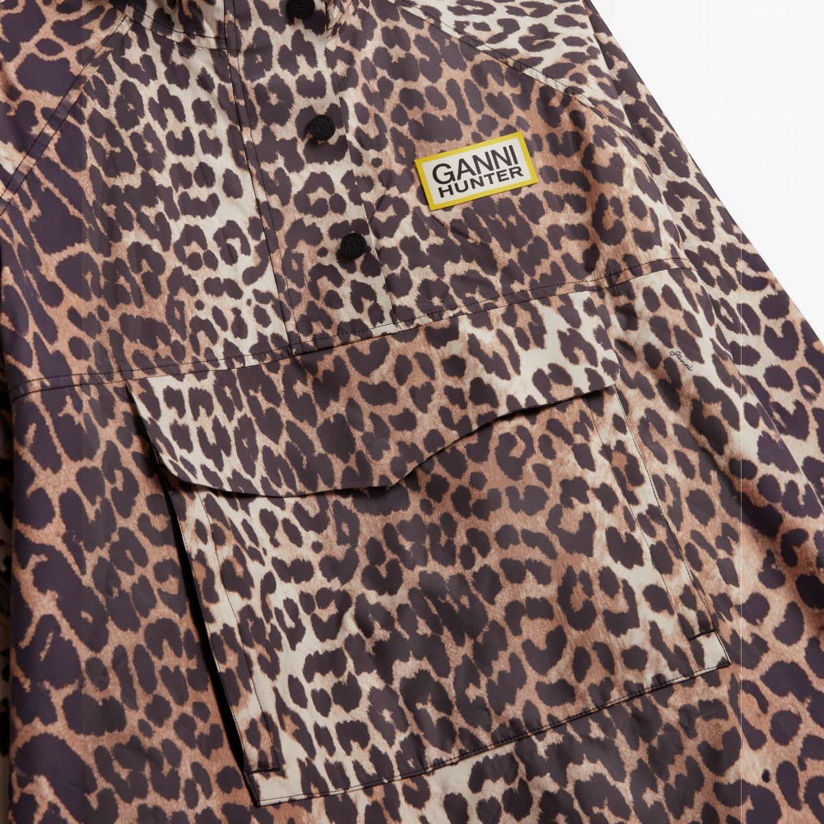 Resim Ganni X Hunter Su Geçirmez Unisex Leopar Panço