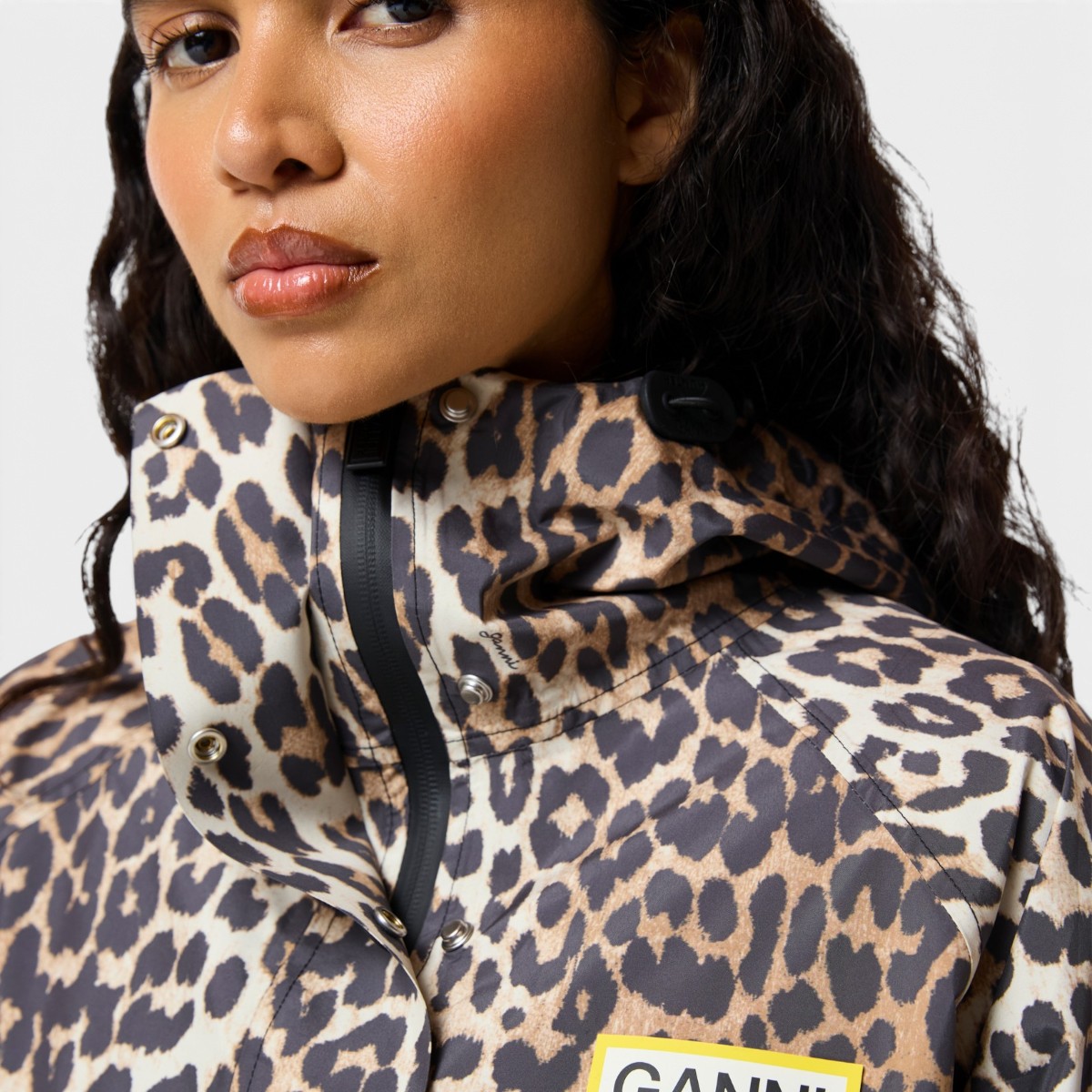Resim Ganni X Hunter Su Geçirmez Unisex Leopar Panço