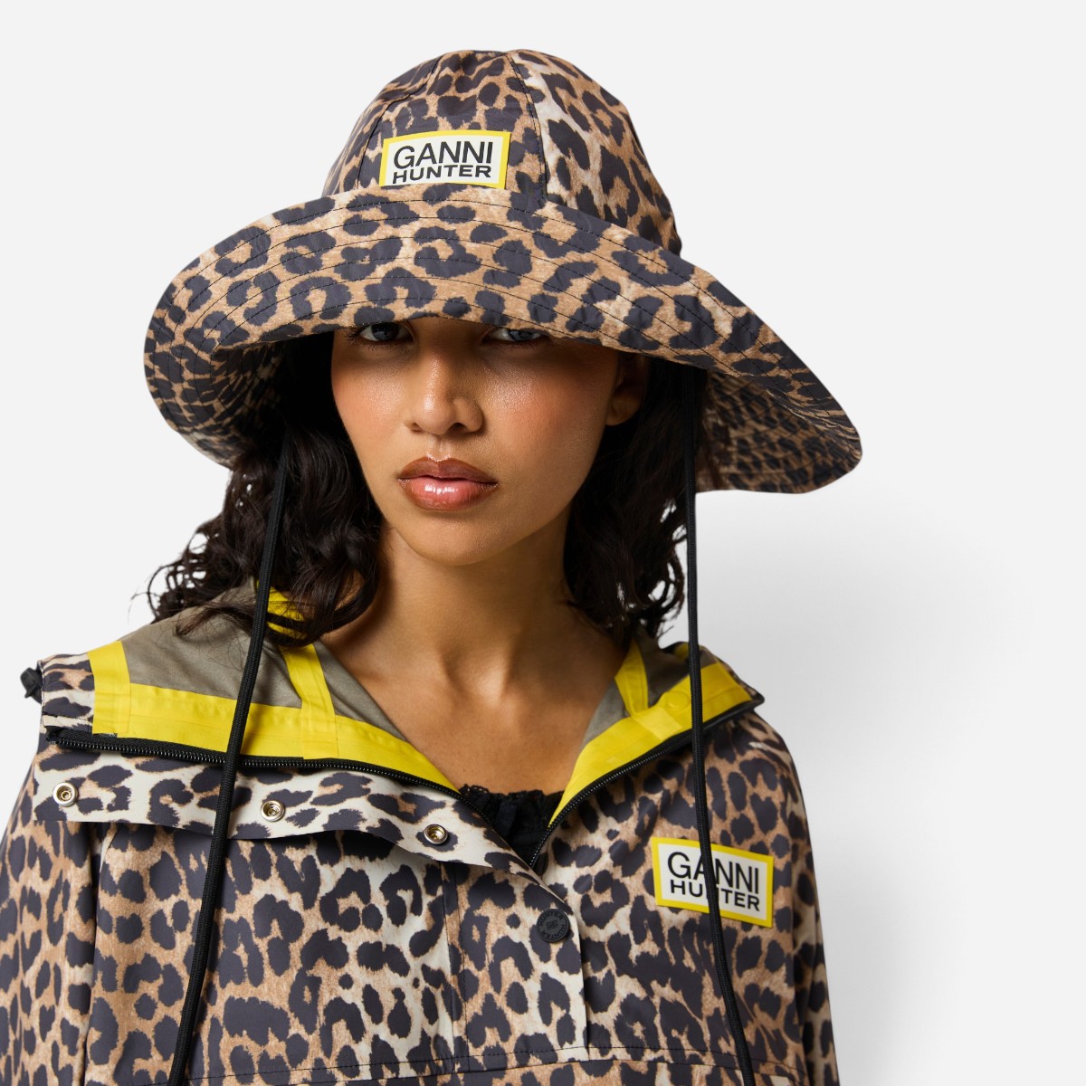 Resim Ganni X Hunter Su Geçirmez Unisex Leopar Panço