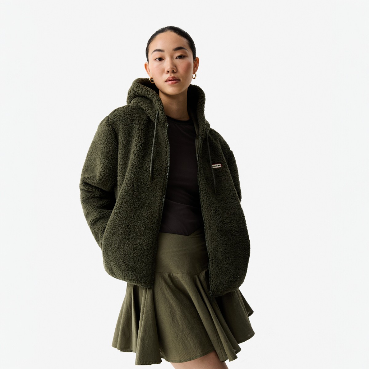 Explore Boneller Borg Polar Kadın Koyu Haki Mont - 1