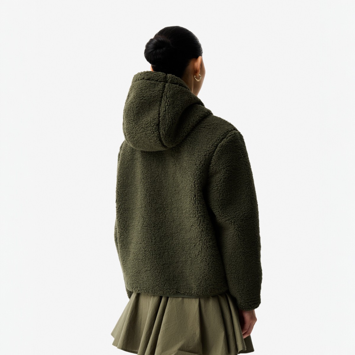 Explore Boneller Borg Polar Kadın Koyu Haki Mont - 3