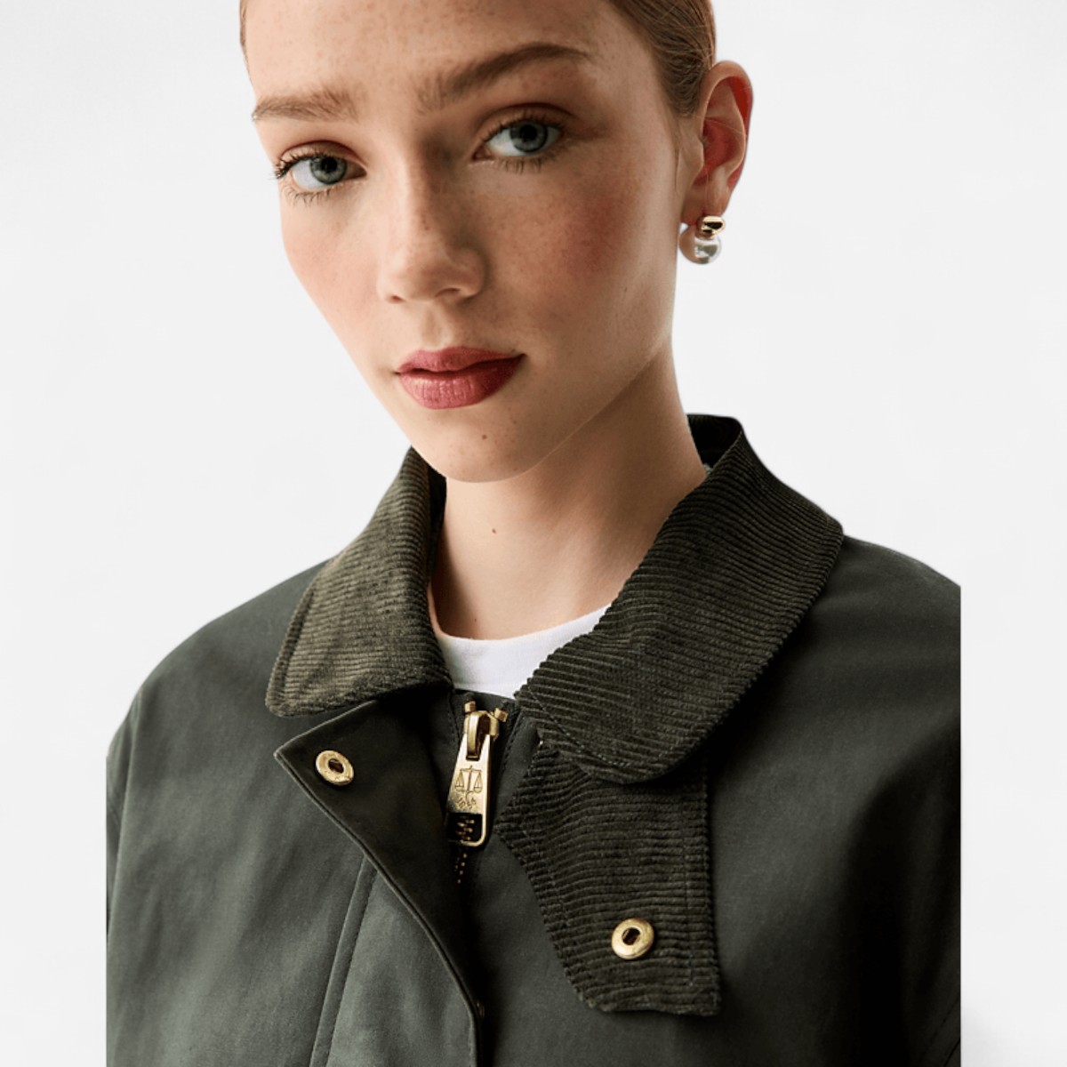 Originals Leith Geniş Kalıp Kadın Koyu Haki Mont - 6