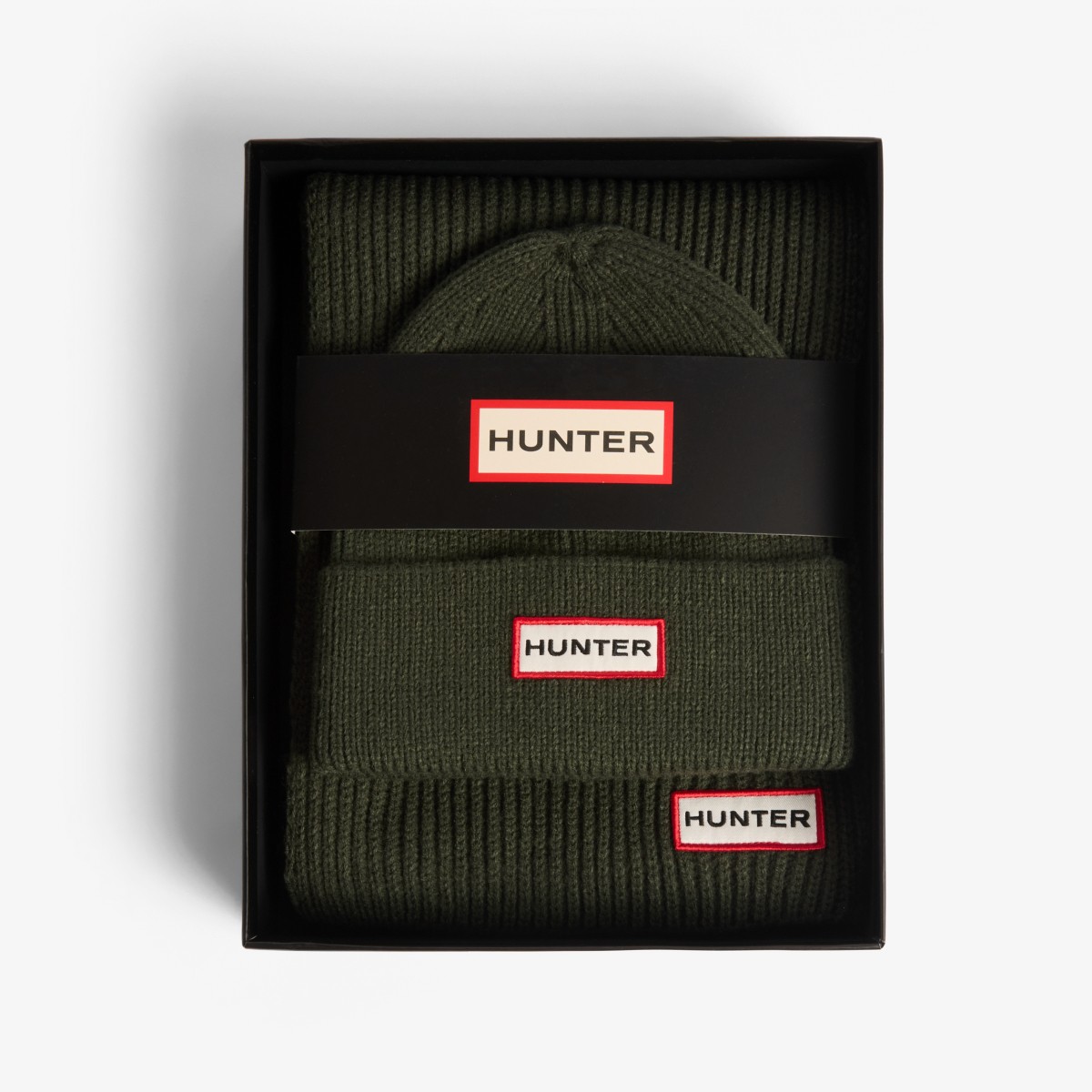 Jura Unisex Koyu Haki Atkı & Bere Seti - 1