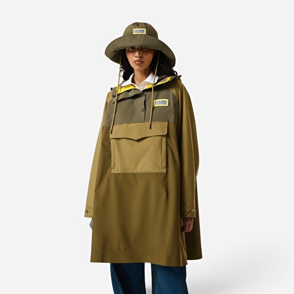 Ganni X Hunter Su Geçirmez Unisex Yeşil Panço HARU0010262-XA - 1