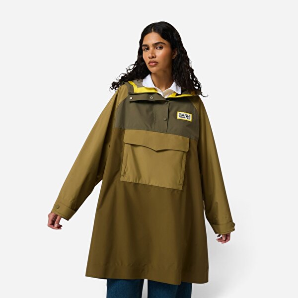 Ganni X Hunter Su Geçirmez Unisex Yeşil Panço HARU0010262-XA - 2