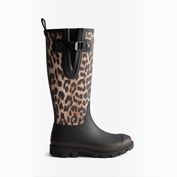 Ganni X Hunter Downpour Wellington Kadın Leopar Uzun Bot HFRU0008262-OU - 0